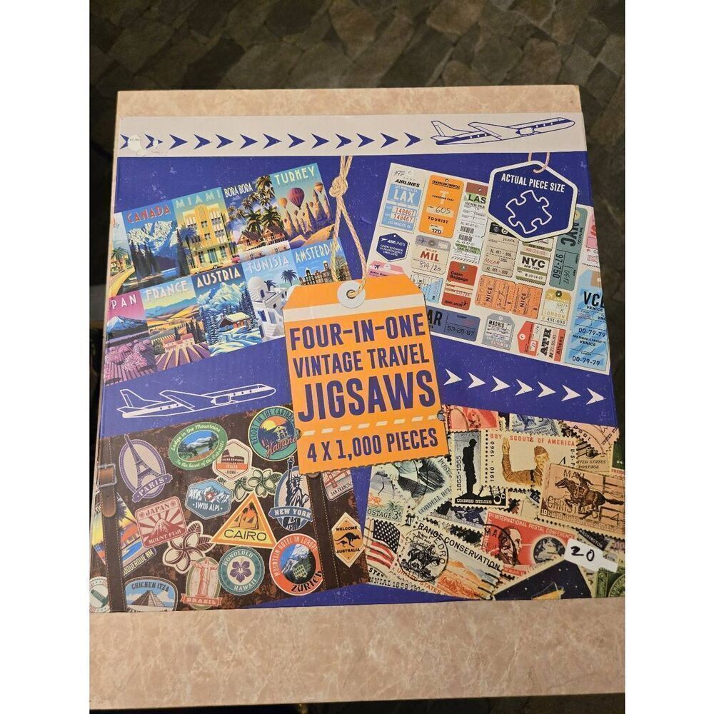 Professor Puzzle 4 In 1 Vintage Travel Jigsaws